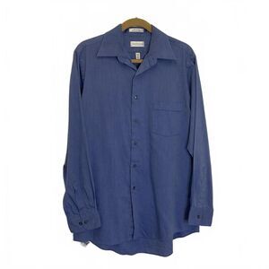 Van Heusen Men's 16 34/35 Large Easy Care Hampton Twill Long Sleeve Dress Shirt